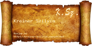 Kreiner Szilvia névjegykártya