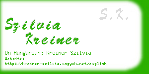 szilvia kreiner business card